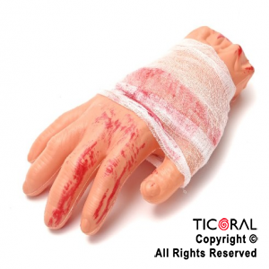 MANO CON SANGRE HALLOWEEN PLASTICO X 1
